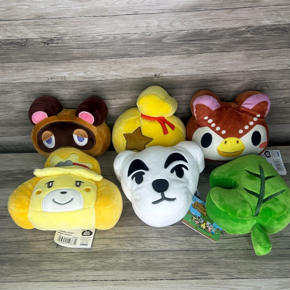 Club Mocchi Mocchi Nintendo Lot Animal Crossing 6 Inch Plush Isabelle‎ Tom Leaf